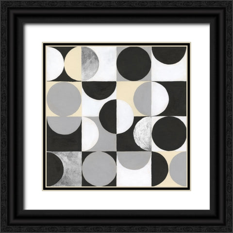 Circle Quadrants II Black Ornate Wood Framed Art Print with Double Matting by Willett, Michael