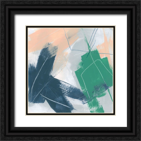 Diagonal Flight Plan I Black Ornate Wood Framed Art Print with Double Matting by Vess, June Erica