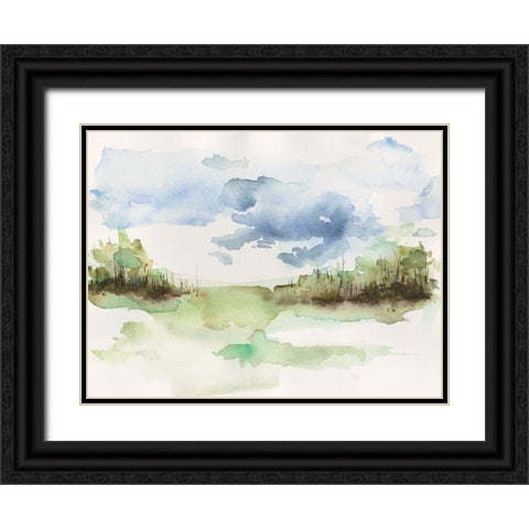 Brush Thickets I Black Ornate Wood Framed Art Print with Double Matting by Moore, Regina