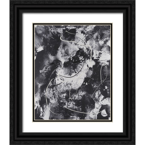 Radical Mix I Black Ornate Wood Framed Art Print with Double Matting by Moore, Regina