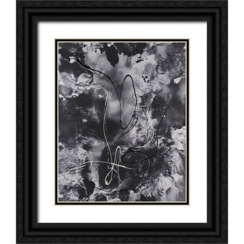 Radical Mix II Black Ornate Wood Framed Art Print with Double Matting by Moore, Regina