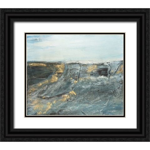 Flow of Love in Ocean I Black Ornate Wood Framed Art Print with Double Matting by Bramma, Lila