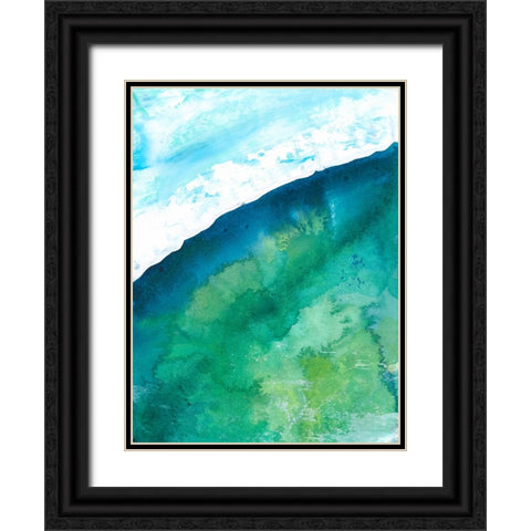 New Air II Black Ornate Wood Framed Art Print with Double Matting by Kaelber, Renee
