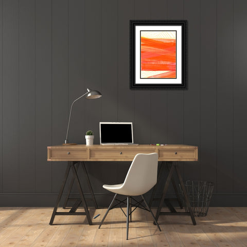 Warm Rays II Black Ornate Wood Framed Art Print with Double Matting by Kaelber, Renee