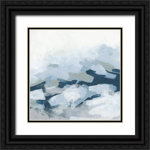 Blue Valley Impression II Black Ornate Wood Framed Art Print with Double Matting by Vess, June Erica