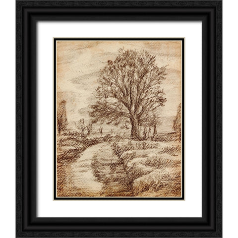 Forest View III Black Ornate Wood Framed Art Print with Double Matting by Wang, Melissa