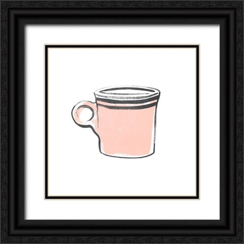 Coffee Kitsch IV Black Ornate Wood Framed Art Print with Double Matting by Vess, June Erica
