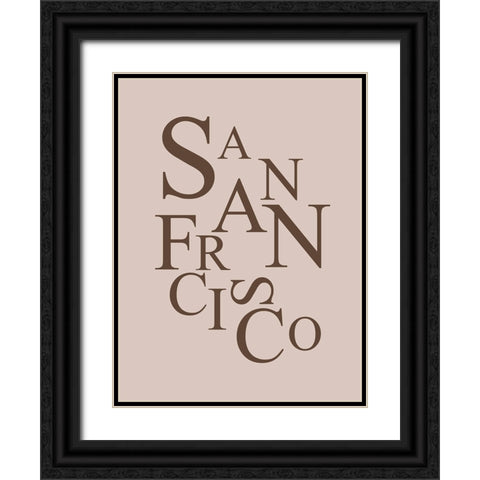 Neutral City Center Type II Black Ornate Wood Framed Art Print with Double Matting by Green, Jacob