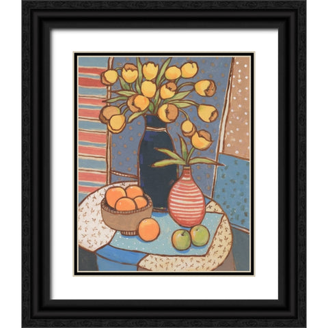 Table Still Life II Black Ornate Wood Framed Art Print with Double Matting by OToole, Tim