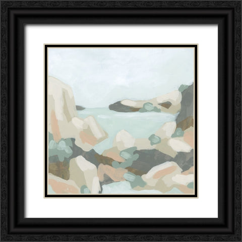 Earthtone Inlet II Black Ornate Wood Framed Art Print with Double Matting by Vess, June Erica