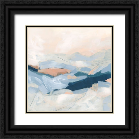 Blue Valley II Black Ornate Wood Framed Art Print with Double Matting by Vess, June Erica