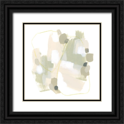 Sage Cartography I Black Ornate Wood Framed Art Print with Double Matting by Vess, June Erica