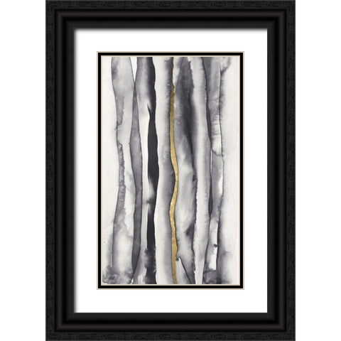 Inked Bands II Black Ornate Wood Framed Art Print with Double Matting by Willett, Michael