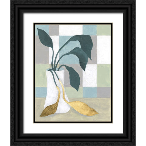Plant Vased II Black Ornate Wood Framed Art Print with Double Matting by Lam, Vanna