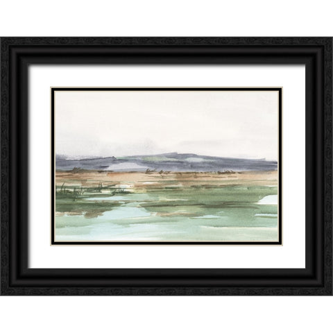 Serene Mountain View I Black Ornate Wood Framed Art Print with Double Matting by Harper, Ethan