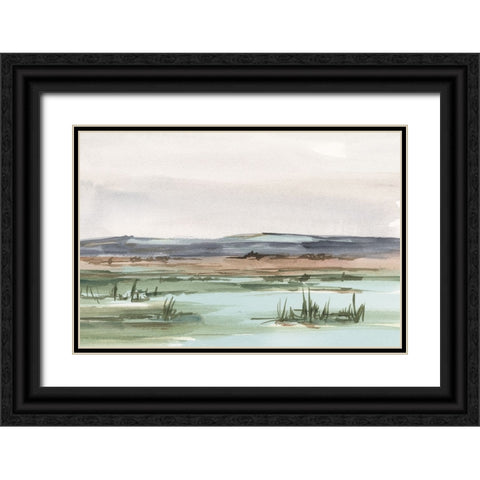 Serene Mountain View II Black Ornate Wood Framed Art Print with Double Matting by Harper, Ethan