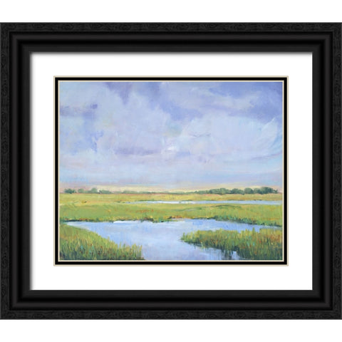 Summer Marsh I Black Ornate Wood Framed Art Print with Double Matting by OToole, Tim