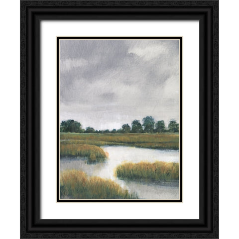 Salt Marshes II Black Ornate Wood Framed Art Print with Double Matting by OToole, Tim