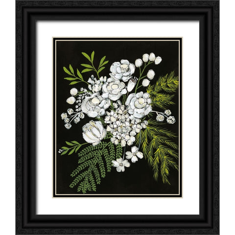 Alabaster Bouquet I Black Ornate Wood Framed Art Print with Double Matting by Moore, Regina