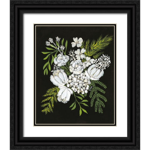 Alabaster Bouquet II Black Ornate Wood Framed Art Print with Double Matting by Moore, Regina