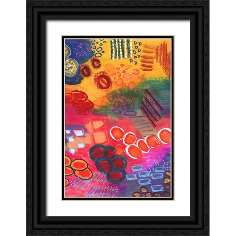 Vivaciously Changing II Black Ornate Wood Framed Art Print with Double Matting by Moore, Regina