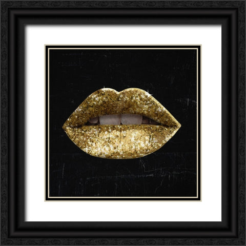 Glam Kiss III Black Ornate Wood Framed Art Print with Double Matting by Barnes, Victoria