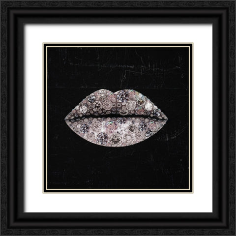 Glam Kiss IV Black Ornate Wood Framed Art Print with Double Matting by Barnes, Victoria