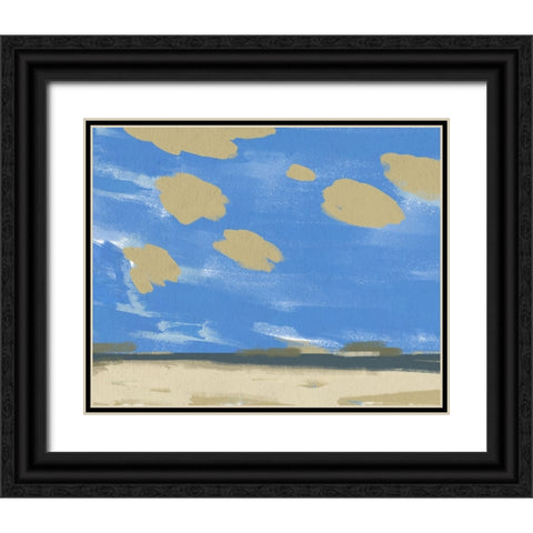 Textured Beachscape I Black Ornate Wood Framed Art Print with Double Matting by Green, Jacob