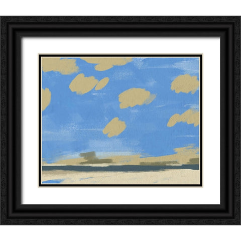 Textured Beachscape II Black Ornate Wood Framed Art Print with Double Matting by Green, Jacob