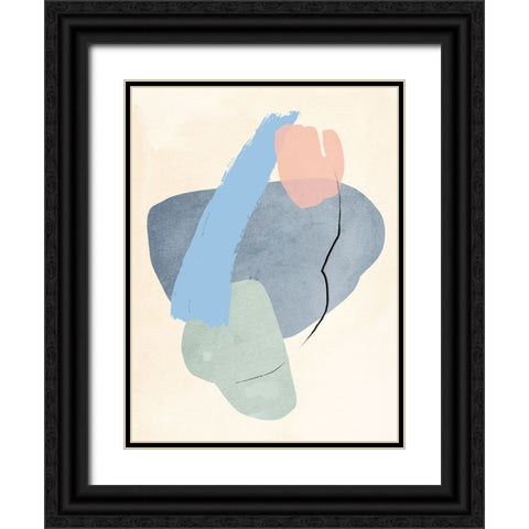 Pastel Assemblage I Black Ornate Wood Framed Art Print with Double Matting by Green, Jacob