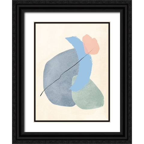 Pastel Assemblage II Black Ornate Wood Framed Art Print with Double Matting by Green, Jacob