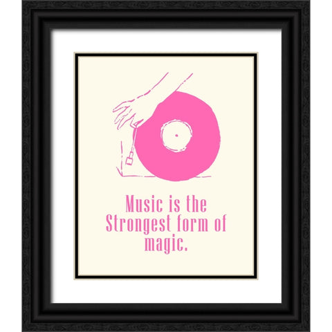 Sweet Melody IV Black Ornate Wood Framed Art Print with Double Matting by Wang, Melissa