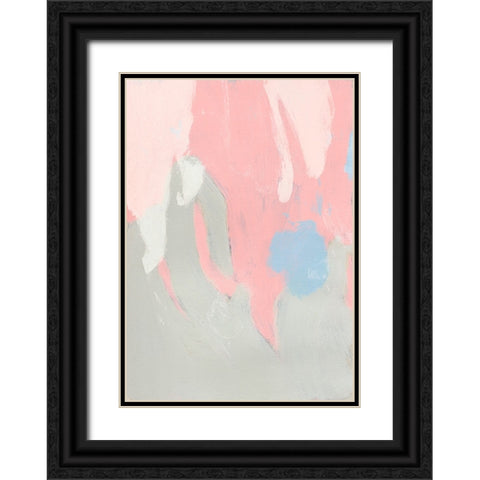 Blushing Abstract I Black Ornate Wood Framed Art Print with Double Matting by Green, Jacob