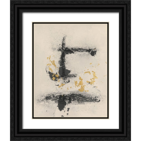 Charcoal Remnants II Black Ornate Wood Framed Art Print with Double Matting by Willett, Michael