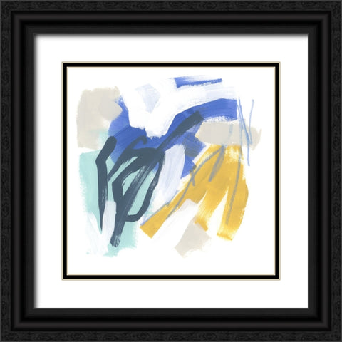 Palette Improvisation I Black Ornate Wood Framed Art Print with Double Matting by Vess, June Erica