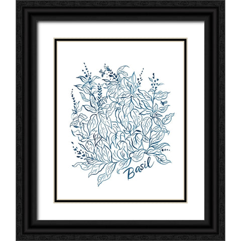 Summer Herb Garden Sketches I Black Ornate Wood Framed Art Print with Double Matting by Marr, Laura