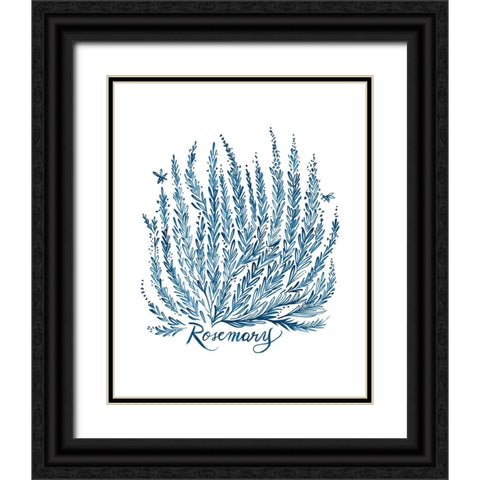 Summer Herb Garden Sketches III Black Ornate Wood Framed Art Print with Double Matting by Marr, Laura