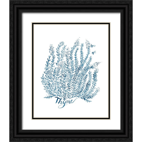 Summer Herb Garden Sketches IV Black Ornate Wood Framed Art Print with Double Matting by Marr, Laura