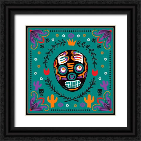 Lucha Libre II Black Ornate Wood Framed Art Print with Double Matting by Marr, Laura