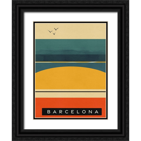 Summer Abroad II Black Ornate Wood Framed Art Print with Double Matting by Green, Jacob