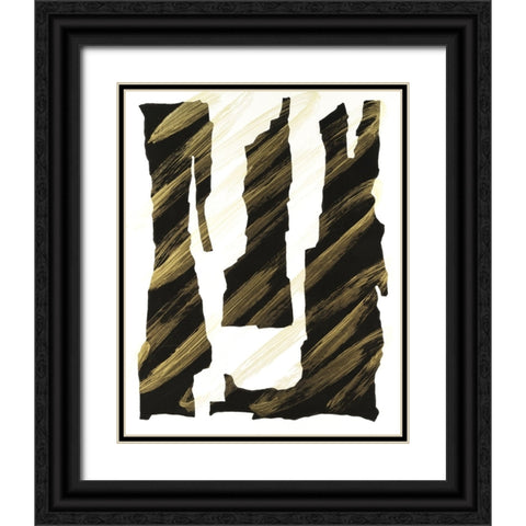Onyx Obelisks I Black Ornate Wood Framed Art Print with Double Matting by Willett, Michael