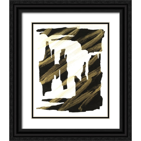Onyx Obelisks II Black Ornate Wood Framed Art Print with Double Matting by Willett, Michael