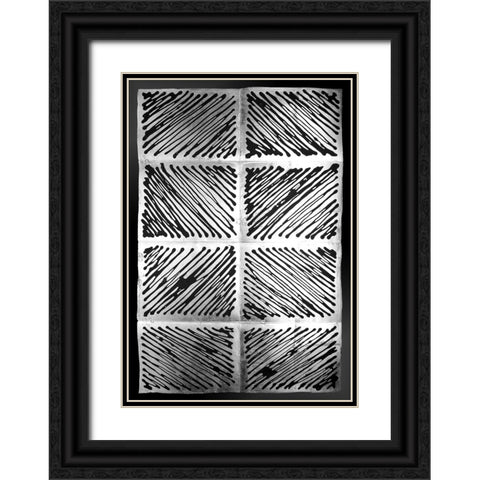 Galvanize I Black Ornate Wood Framed Art Print with Double Matting by Lam, Vanna