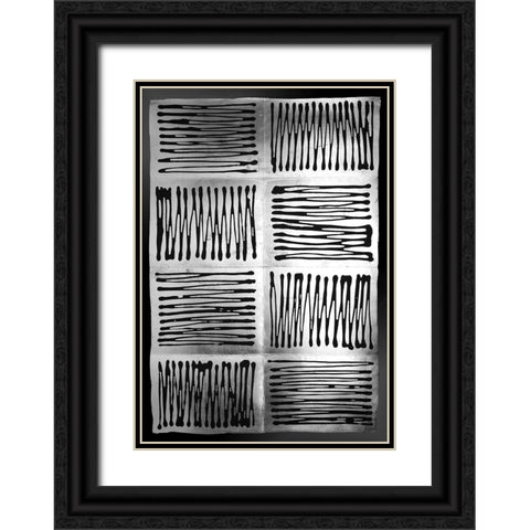 Galvanize II Black Ornate Wood Framed Art Print with Double Matting by Lam, Vanna