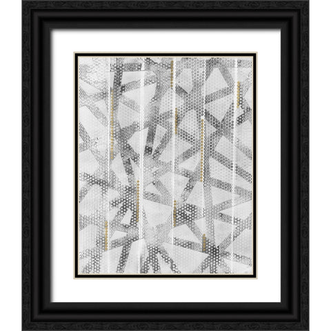 Stippled I Black Ornate Wood Framed Art Print with Double Matting by Lam, Vanna