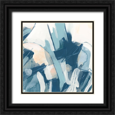 Interlocking Melody III Black Ornate Wood Framed Art Print with Double Matting by Vess, June Erica