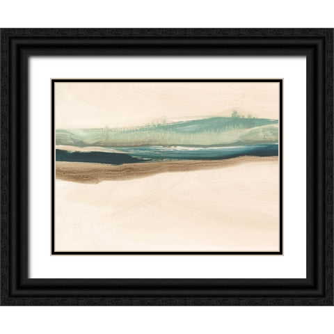 Layered Horizon II Black Ornate Wood Framed Art Print with Double Matting by Harper, Ethan
