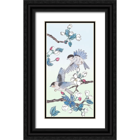 Whispers of Spring III Black Ornate Wood Framed Art Print with Double Matting by Wang, Melissa