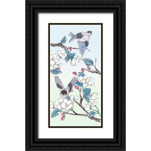 Whispers of Spring IV Black Ornate Wood Framed Art Print with Double Matting by Wang, Melissa