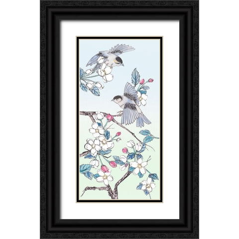 Whispers of Spring V Black Ornate Wood Framed Art Print with Double Matting by Wang, Melissa